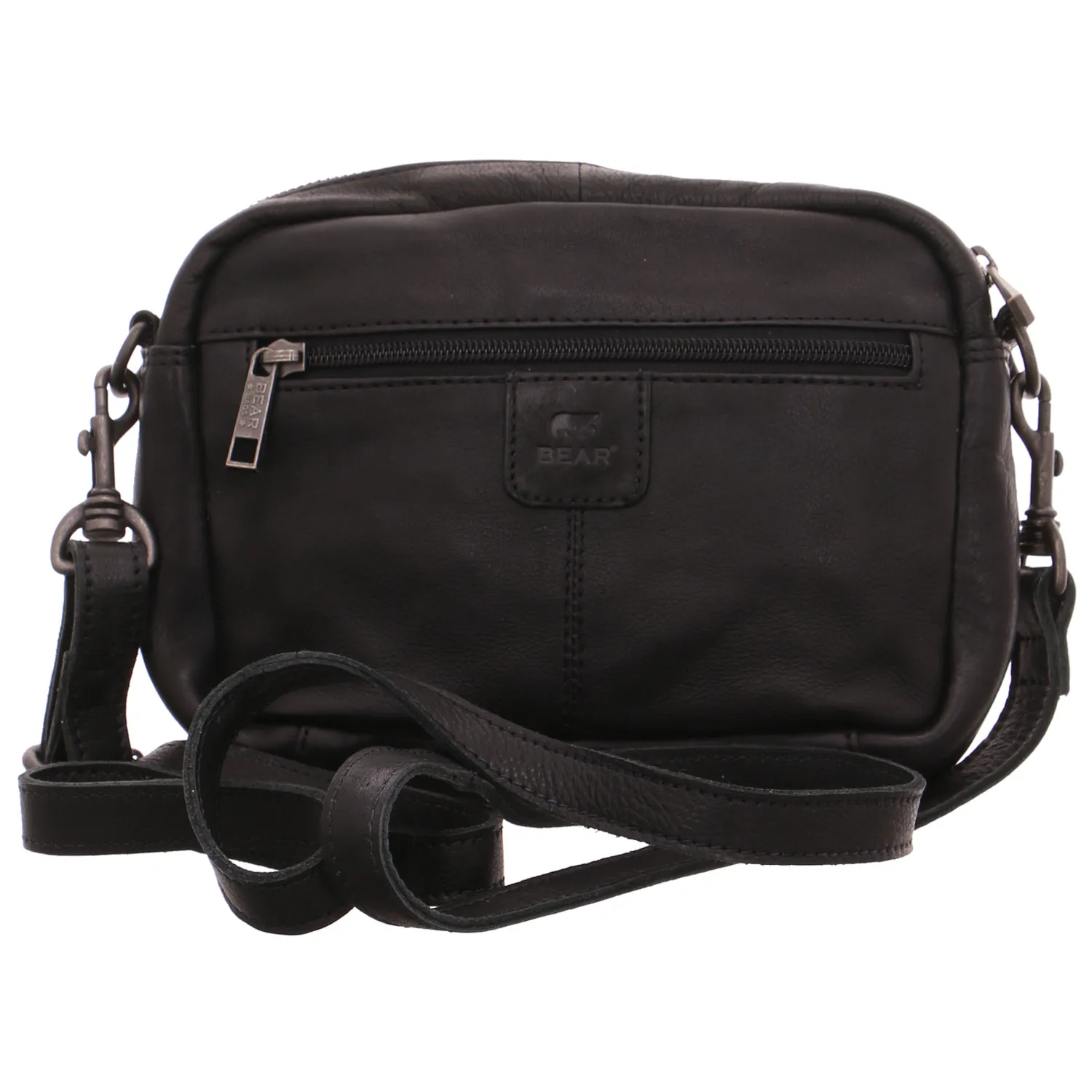 BEAR DESIGN Umhängetasche Schwarz Leder