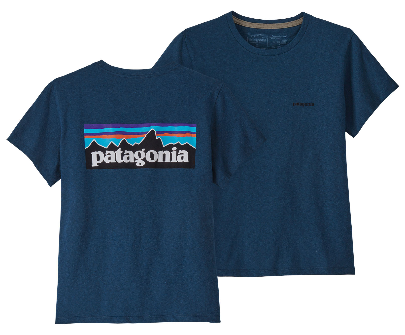 P-6 Logo Responsibili-Tee Dame Wavy Blue