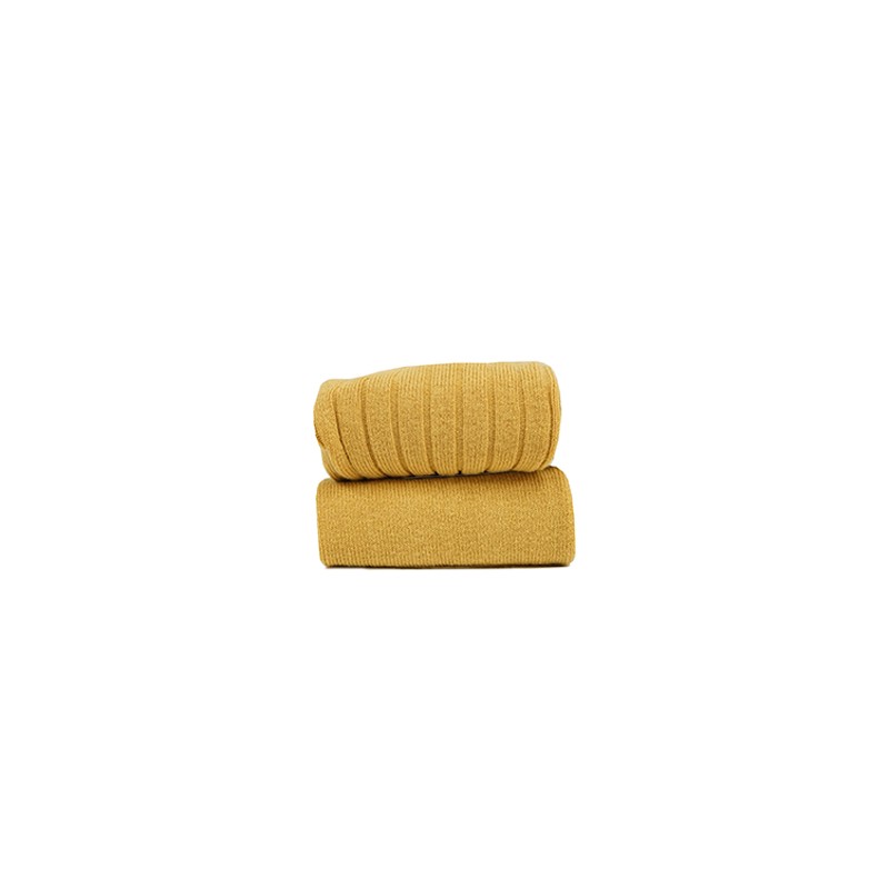 Condor Condor chaussettes hautes côtelées moutarde