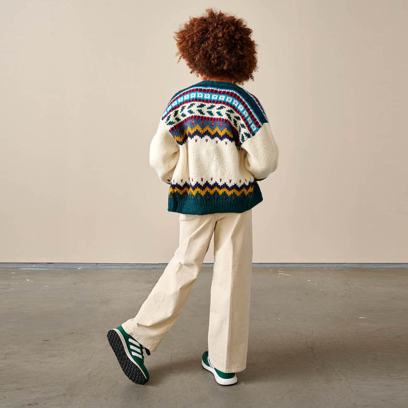 Bellerose Pantalon Pepy en Velours de coton côtelé calcaire