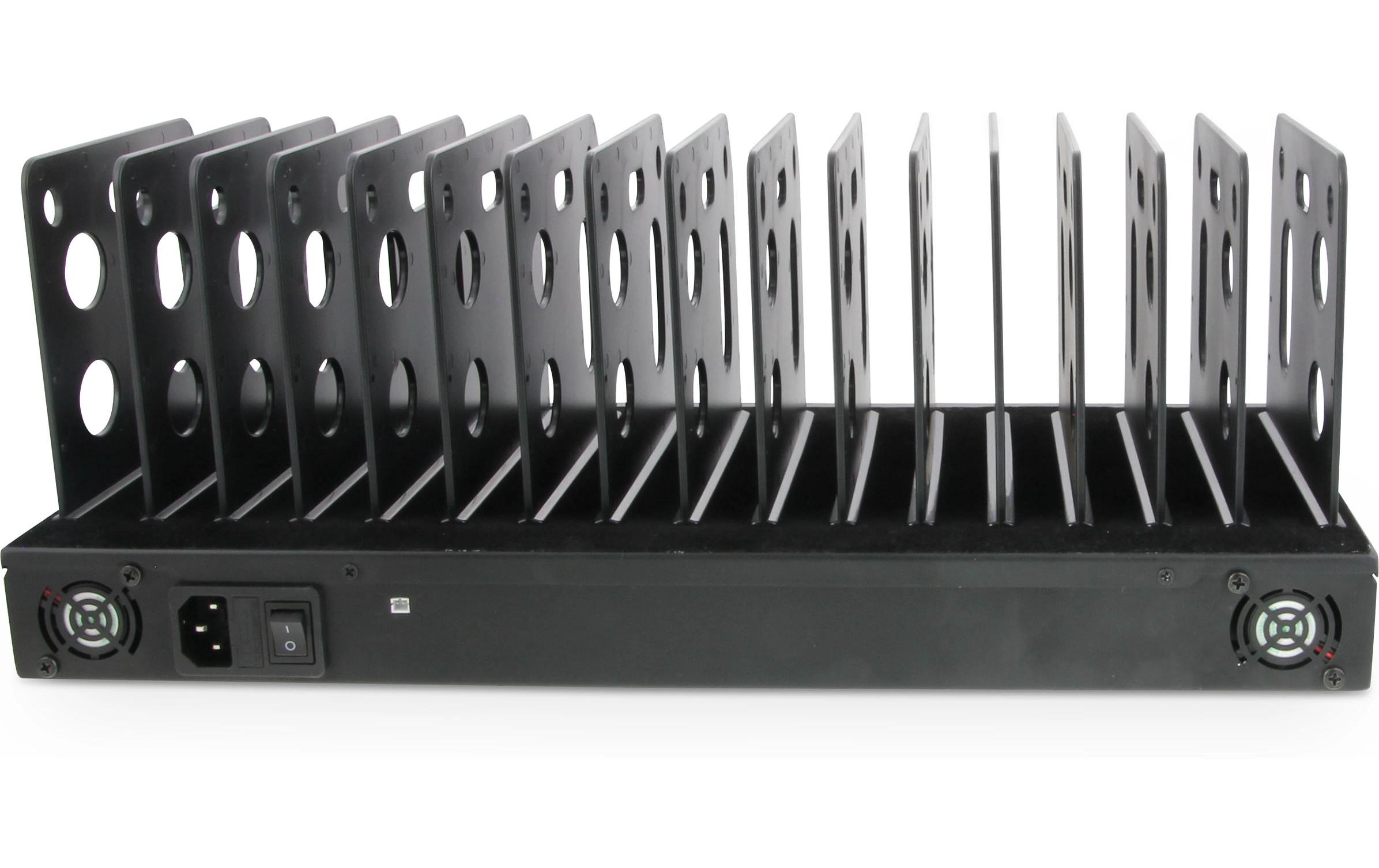 16 Port USB-C SmartCharge 500 W mit Halterung (ohne Kabel)<br>USB-C Ladestation für Laptops, Tablets und Smartphones