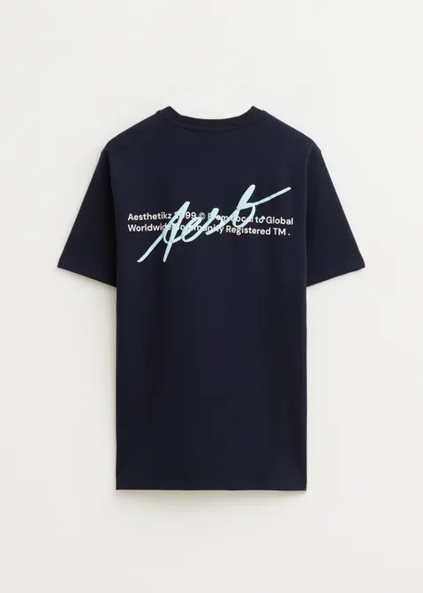 T-shirt met print written blauw (BLW.D)