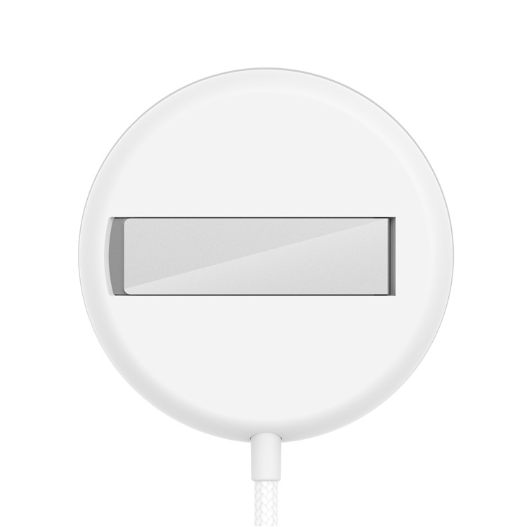 (1.5m) 15W Qi2 USB C auf MagSafe Ladegerät Magnetischer Wireless Charger mit Kickstand - Weiss