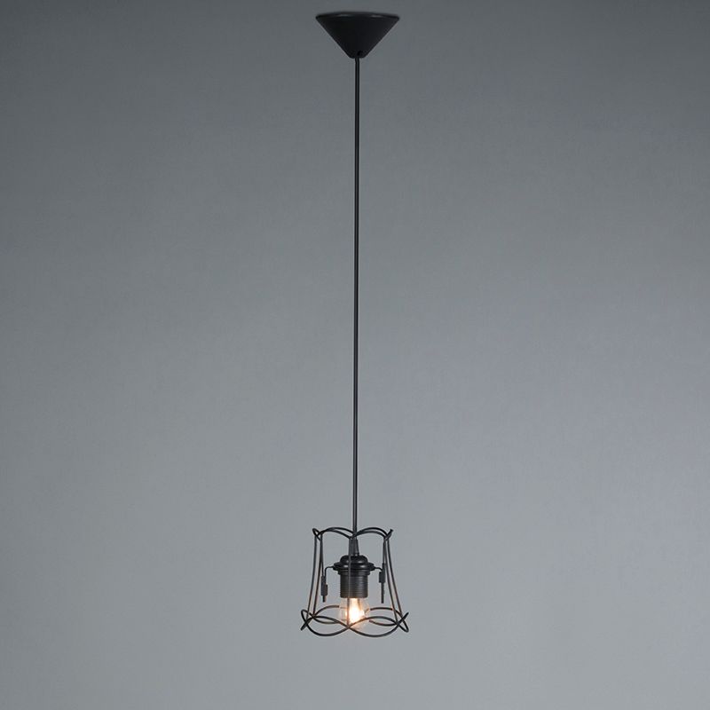 Retro hanglamp zwart 15 cm - Granny Frame