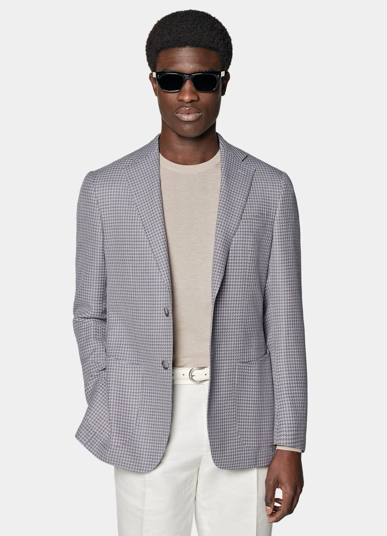 Blazer Havana coupe Tailored violet pied-de-poule
