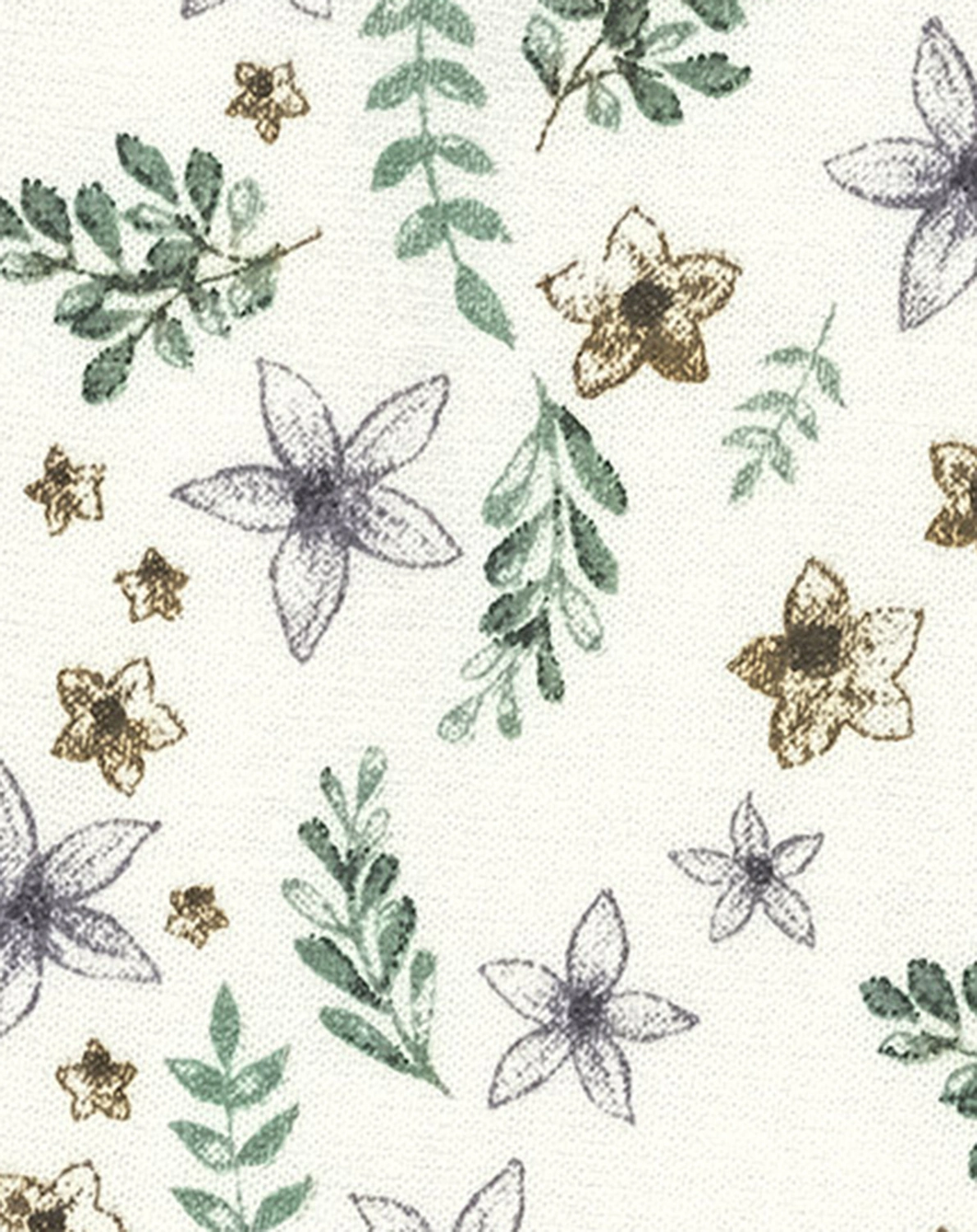Jersey-Schlafsack SOMMERTRAUM – PETIT FLEURS in weiß/grün