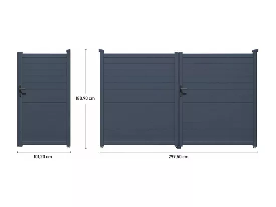 Pack portail + portillon 