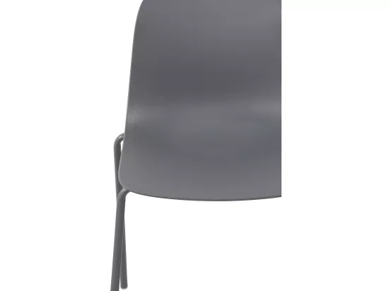 Chaise de conférence - Plastique - Gris foncé - Hardin