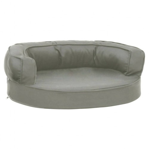 Sofá acolchoado Vidaxl com almofada cinza para cães
