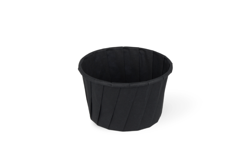 Souffle sausbakje papier zwart 100ml 3,25oz
