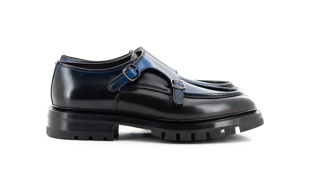 SANTONI - COLIN 17753 BZN BLEU/NOIR