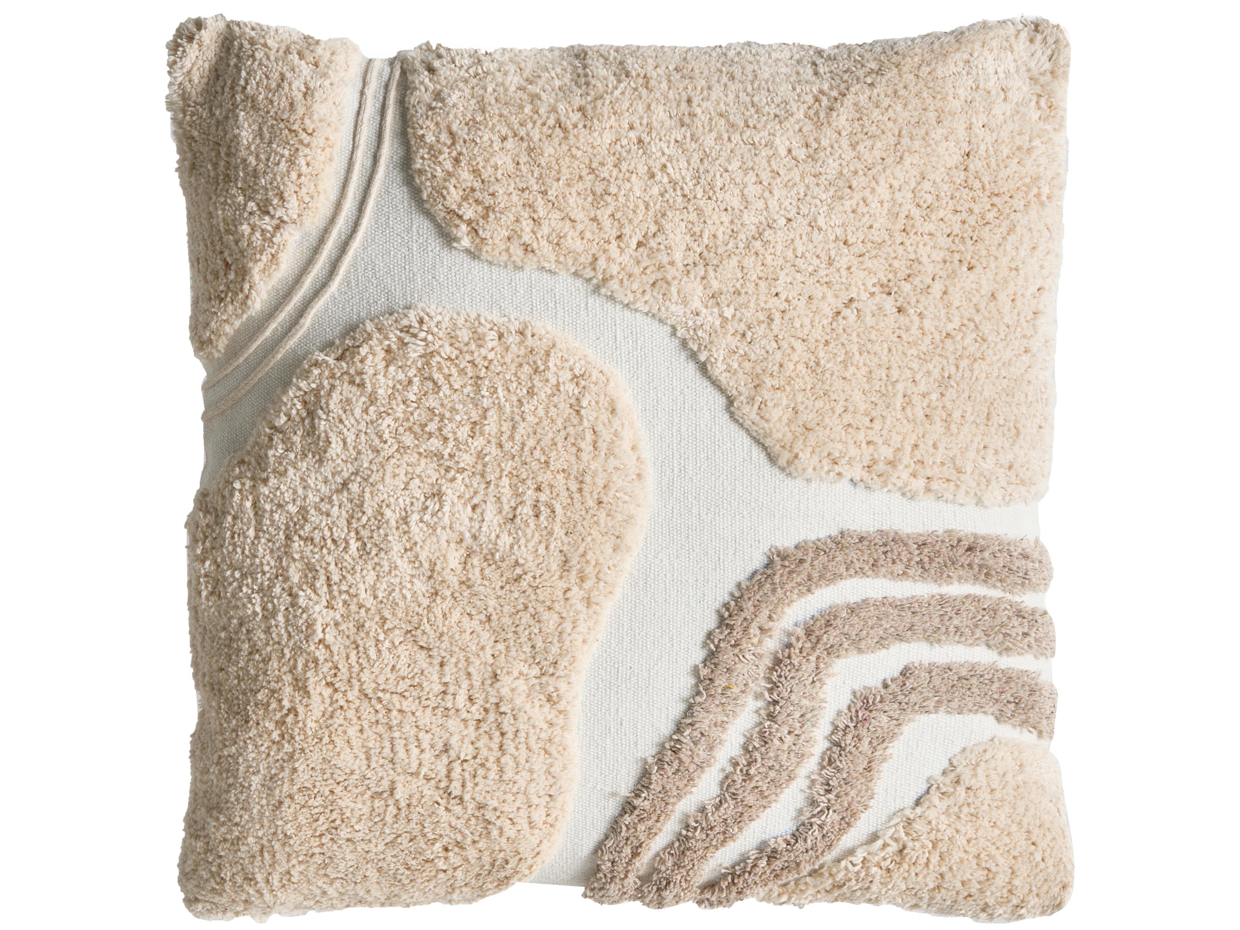 Set van 3 sierkussens ALSTONIA Katoen 30 x 50 cm 45 x 45 cm Beige abstract patroon