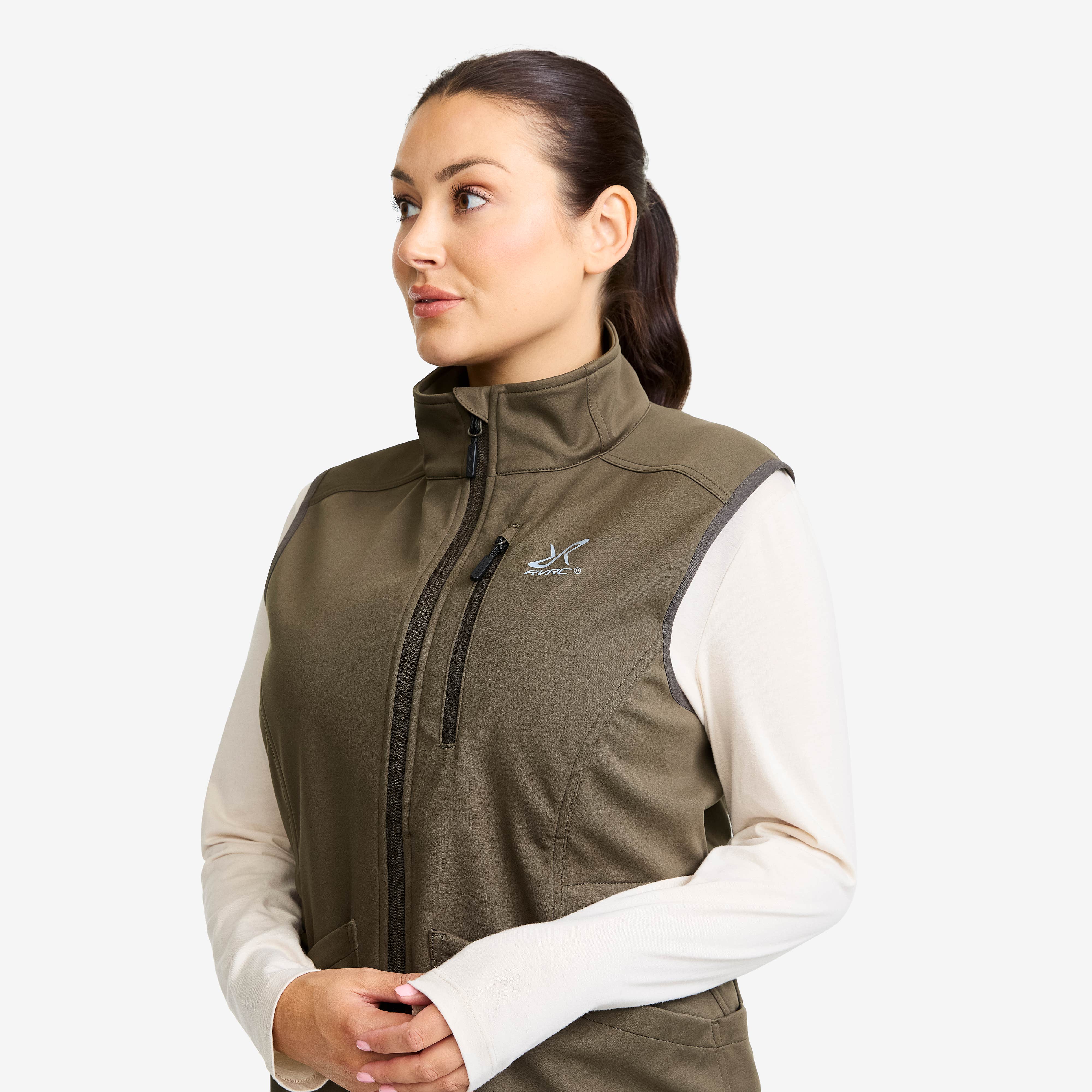 Responder Softshell Vest  Dame Light Moss Gray