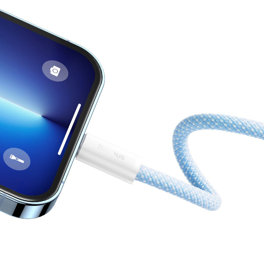 (2m) 20W Dynamic USB C auf Lightning Nylon Ladekabel Fast Charging Datenkabel - Blau