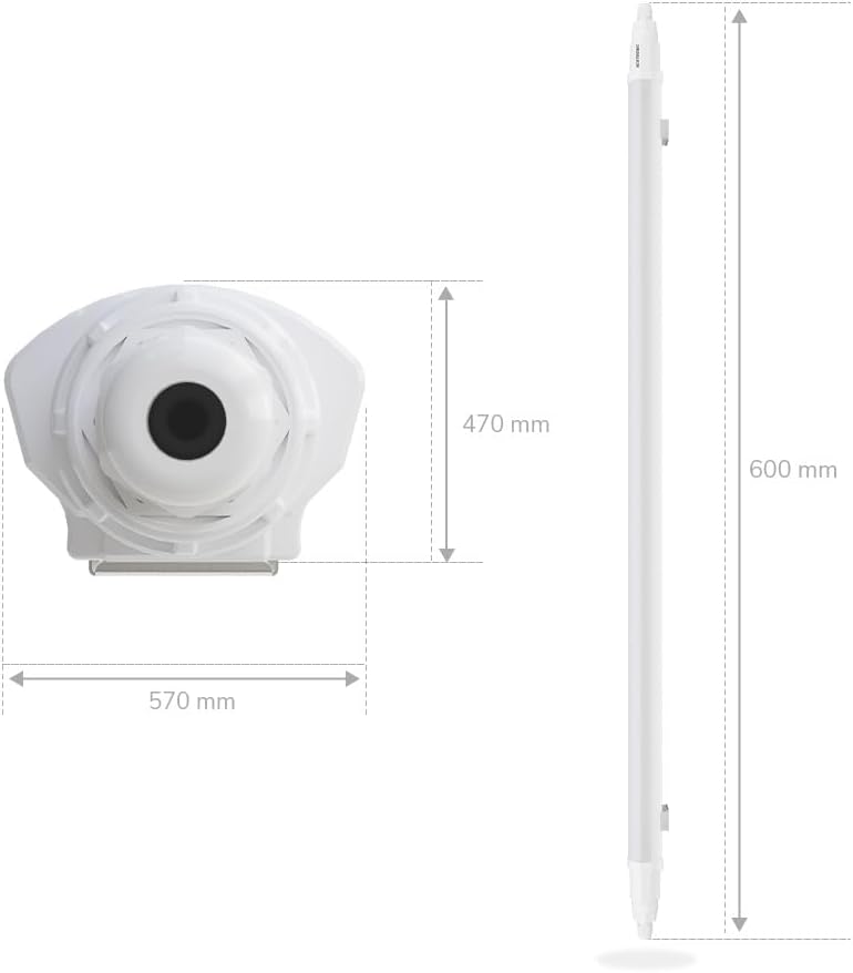 HOFTRONIC - Q-Series - 16er LED Feuchtraumleuchte 60cm - IP65-18W 2160 Lumen - 6500K Kaltweiß - IK08 - Verknüpfbar Schnellverbindung - Kellerleuchte, Feuchtraum Wannenleuchte