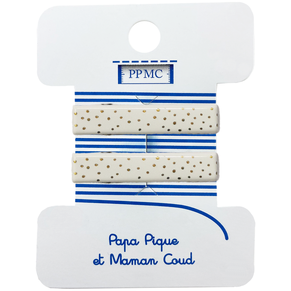 Petite Barrette Croco Blanc Pailleté Cr037