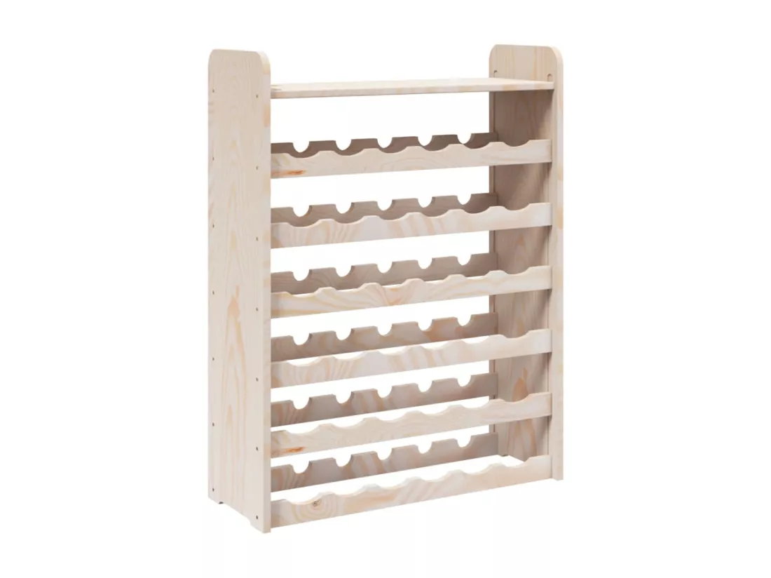 Prolenta Premium - Casier à vin et panneau supérieur 67,5x25x87 cm bois pin massif