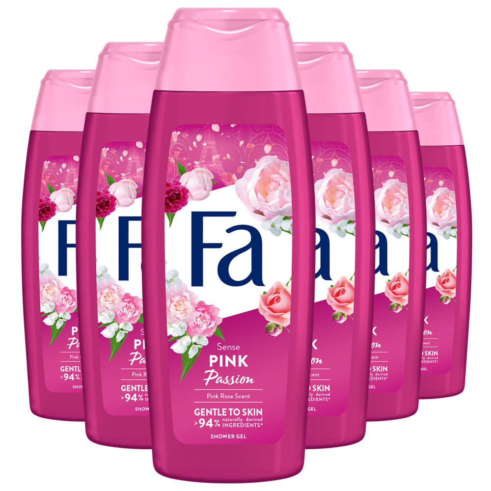 6x Fa Douchegel Pink Passion250 ml