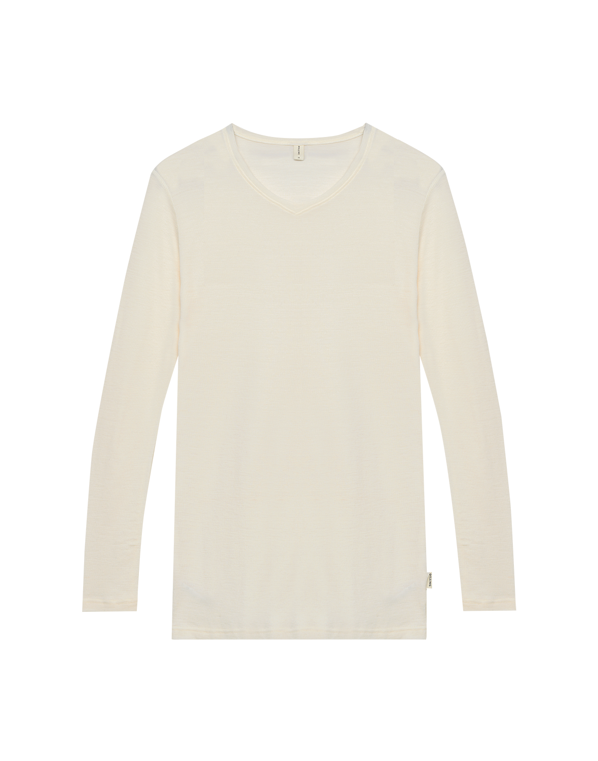 Shirt met V-hals van merinowol voor heren
