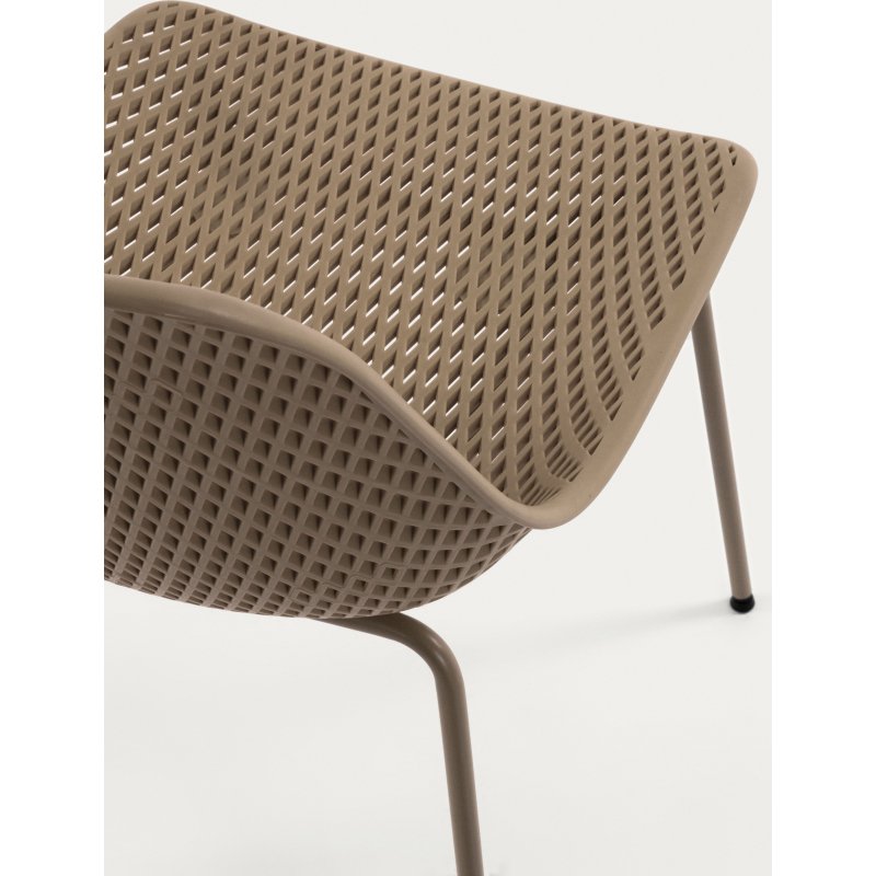 Chaise d'extérieur Quinby - plastique recyclable - pieds acier
