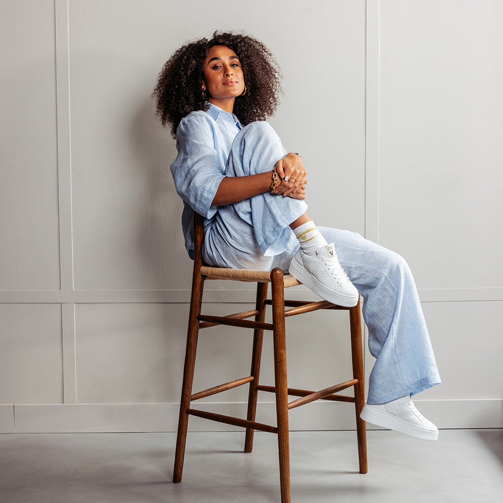 VIA VAI witte dames sneakers Isa Layne