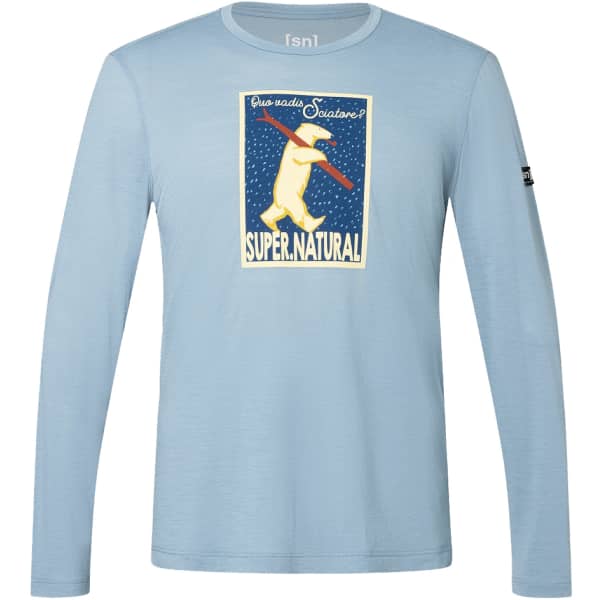 T-shirt thermique SUPER.NATURAL SKIATORE LS CITADEL BLUE/VARIOUS