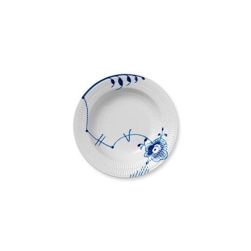 Royal Copenhagen Blå Mega Riflet Dyb Tallerken, Mønster 6, Ø21 cm