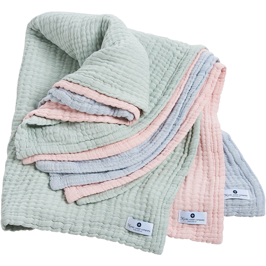 Nordic Coast Company Musselindecke rosa 80 x 80 cm