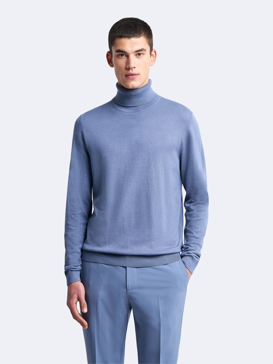 Pull col roulé en viscose certifiée