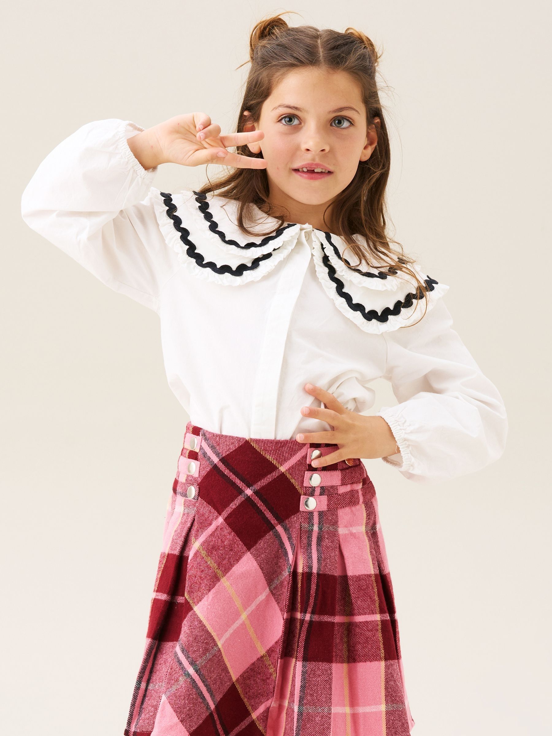 Angel & Rocket Leonie Double Collar Spot Blouse