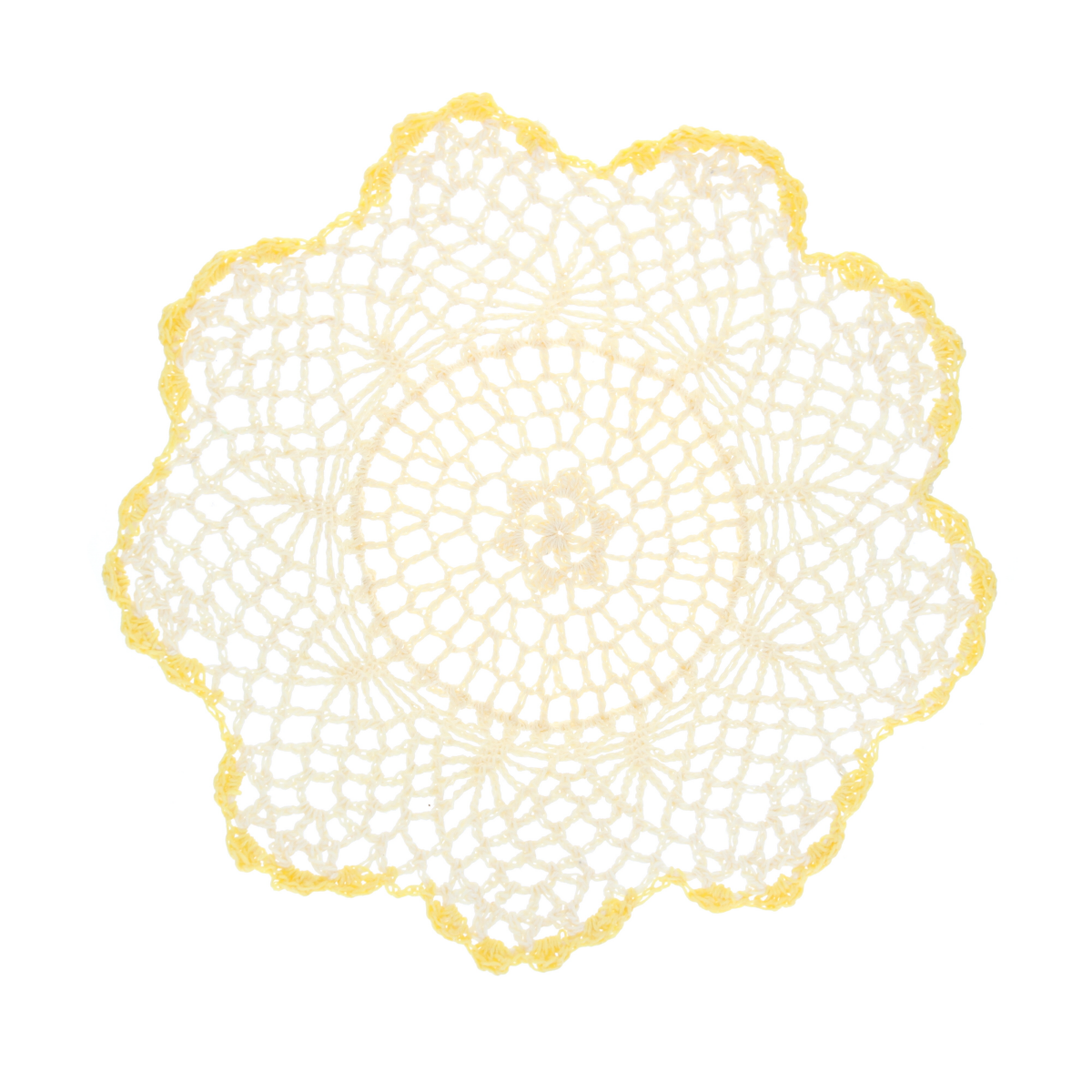 Panier médium dentelle bord jaune  Petit toi