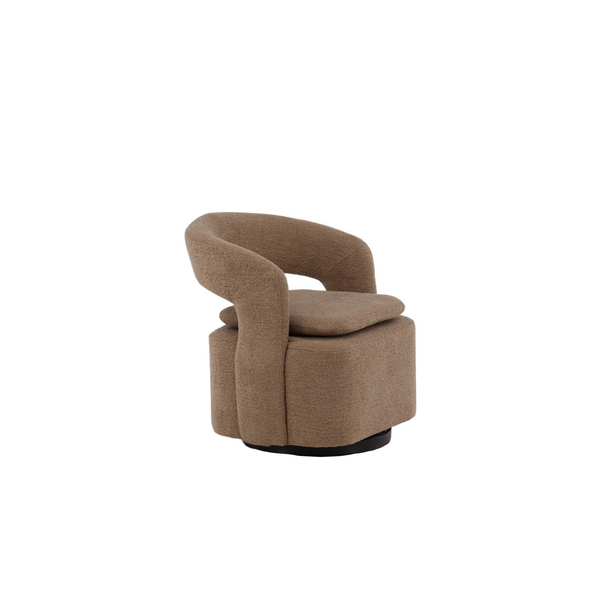 Svea - Teno draaibare fauteuil - boucle - beige