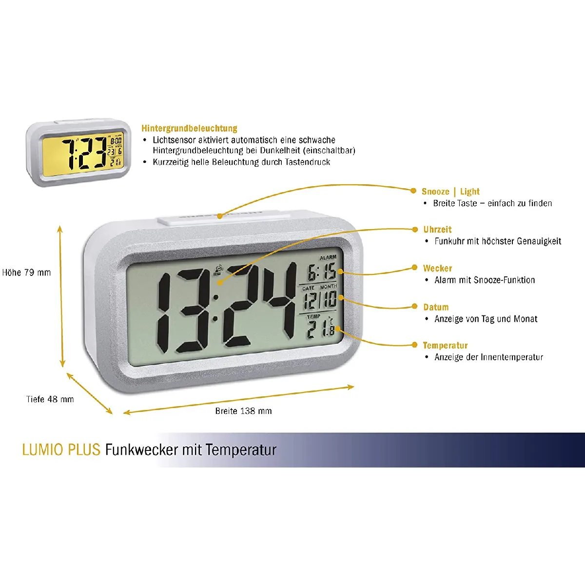 TFA Dostmann Lumio Plus - Argent