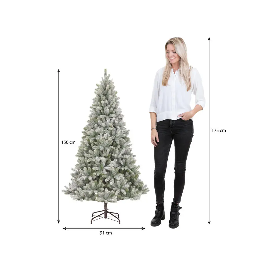 Black Box Trees Nagoya Kunstkerstboom - H150 x Ø91 cm - Groen Frosted