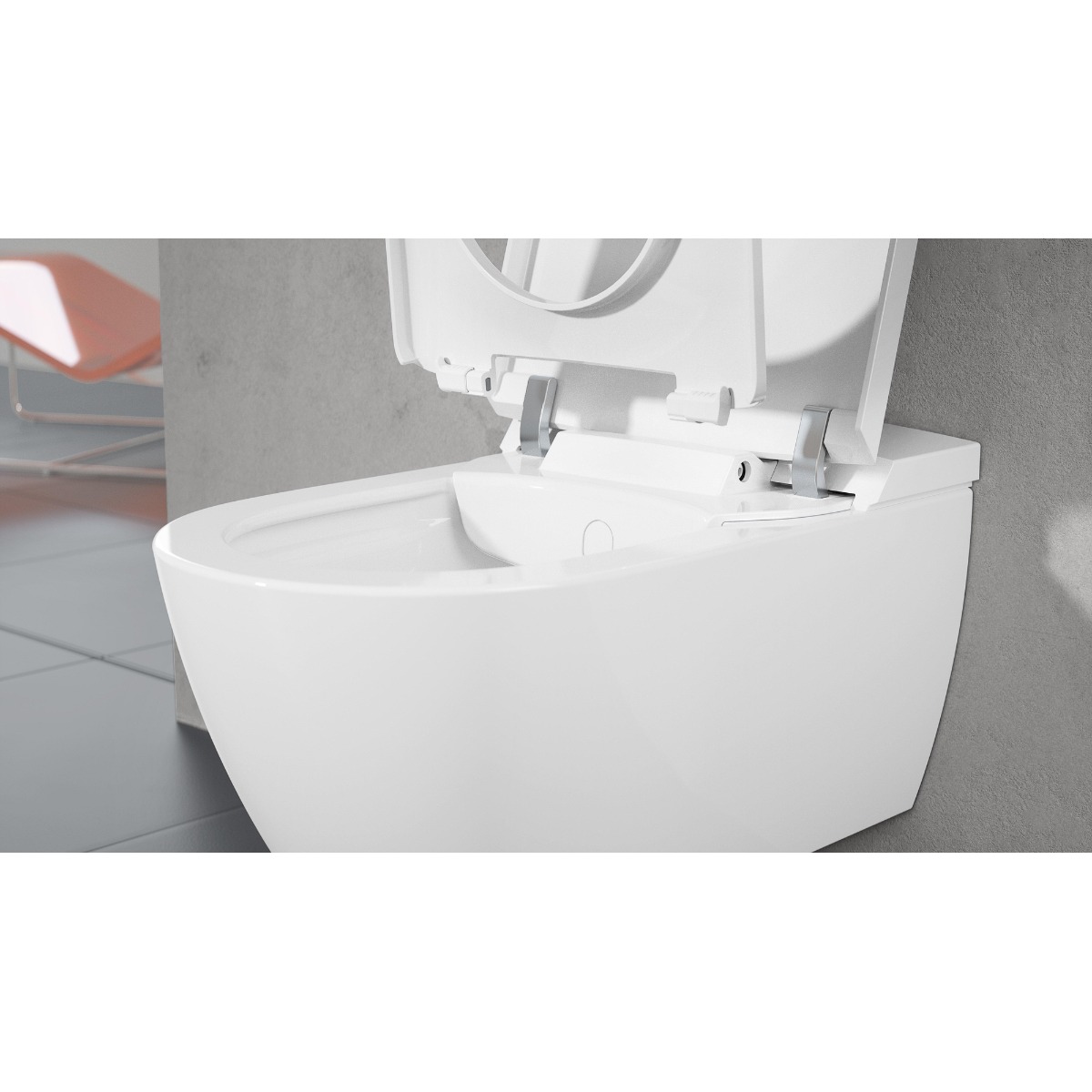 Villeroy & Boch ViClean douche wc randloos met softclose zitting wit glans