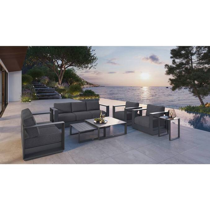 Salon de jardin rotatif ALLURE Graphite