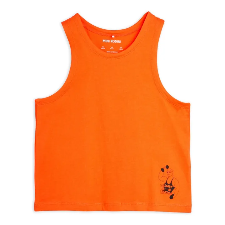 Mini Rodini Débardeur Bodybuilder Coton Bio | Rouge