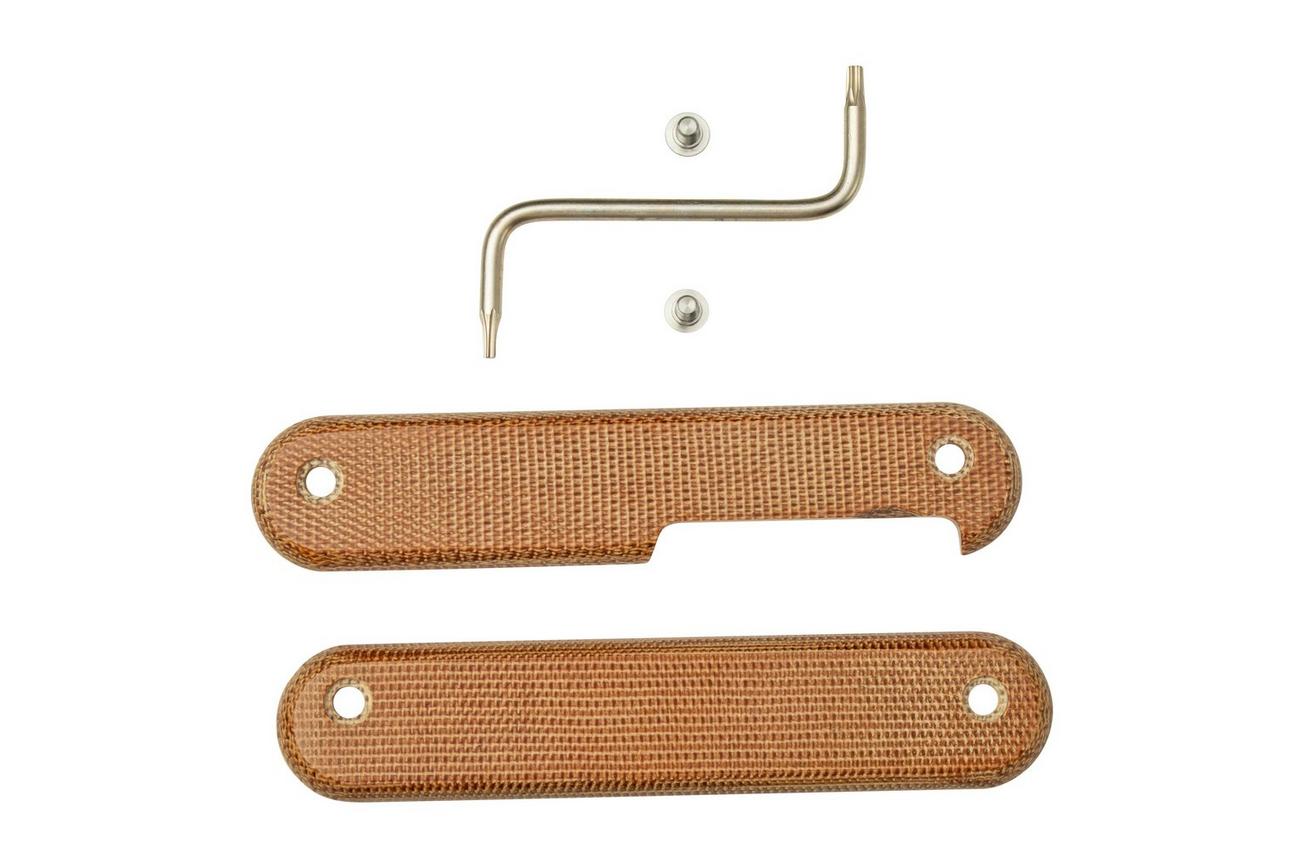 MKM Malga 6 Natural Canvas Micarta greepschalen