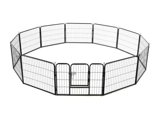 Parc pour chiens 12 noire 80 x 80 x 60 cm 02_0000565