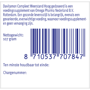 Davitamon Compleet Weerstand Hoog Gedoseerd Dragees 150ST