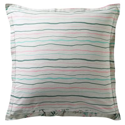 Linge de lit motif paons et feuillage - BECQUET CRÉATION
