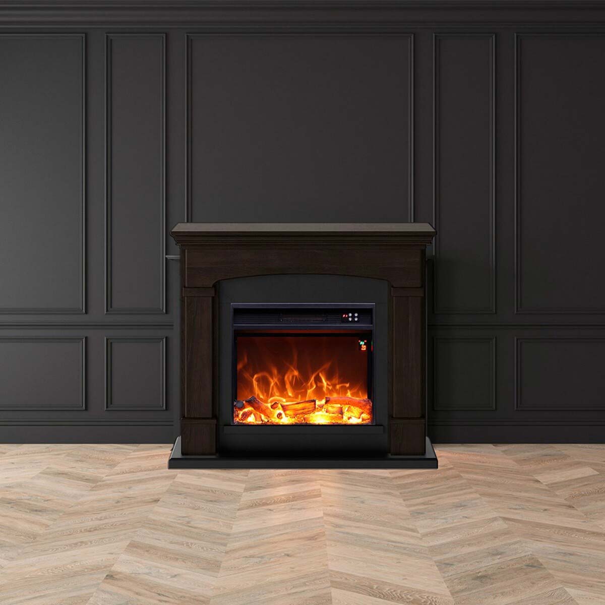 Cheminee murale 1500w caminetto fuego monica wenghe