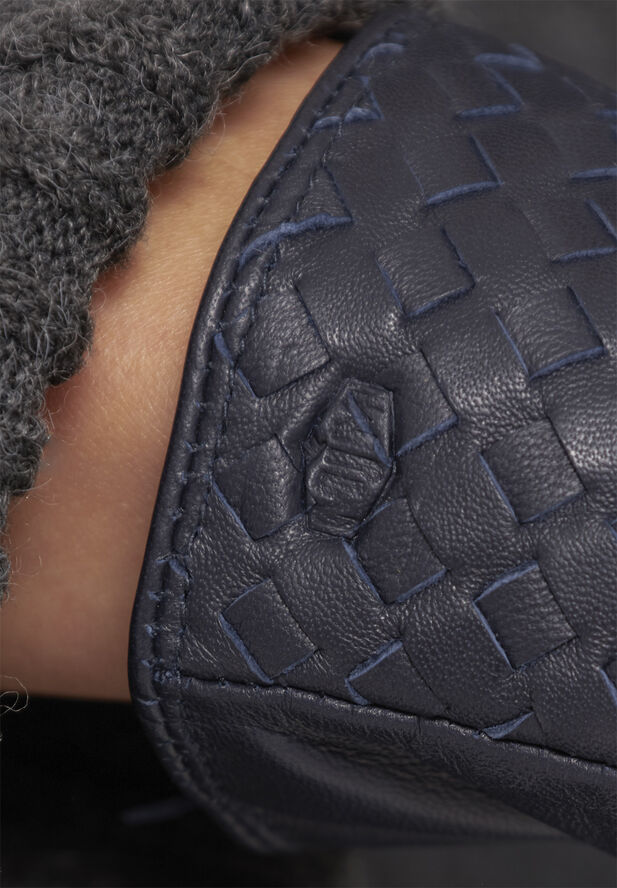 MJM MJM Glove Liva W Leather Braided Midnight Blue Midnight blue