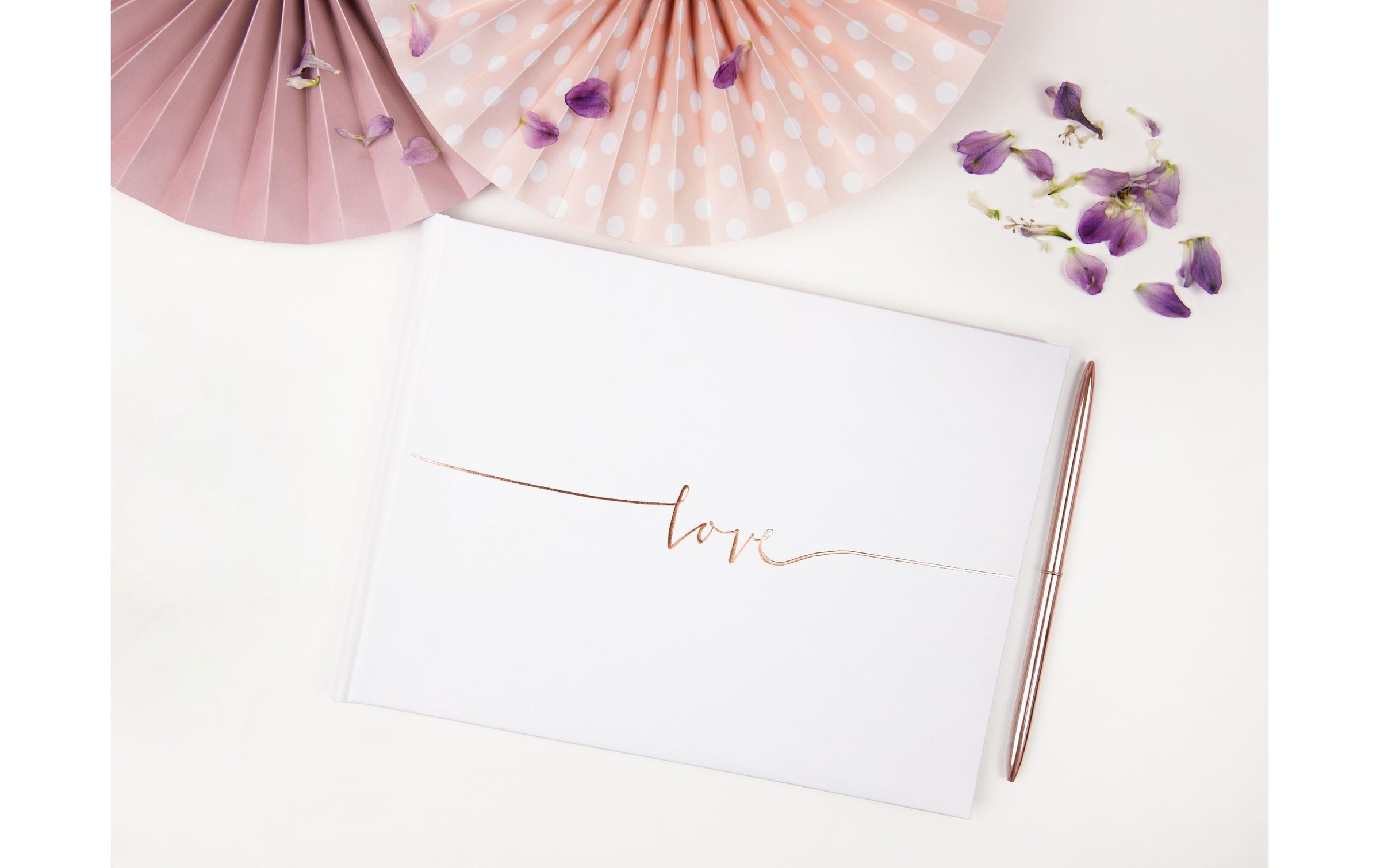 partydeco Notizbuch »Gästebuch Love«