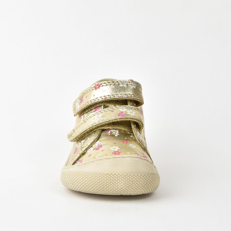 Naturino Naturino Barefoot Amur Velcros Print Soft Flowers Platinium