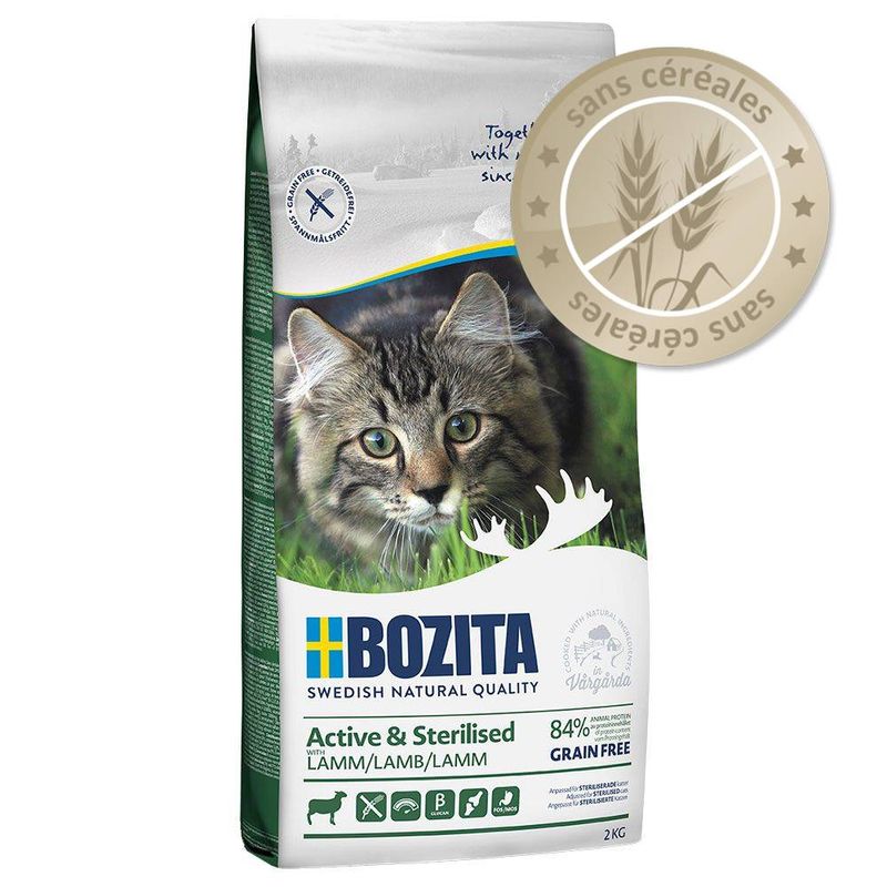 Bozita Active & Sterilised sans céréales agneau