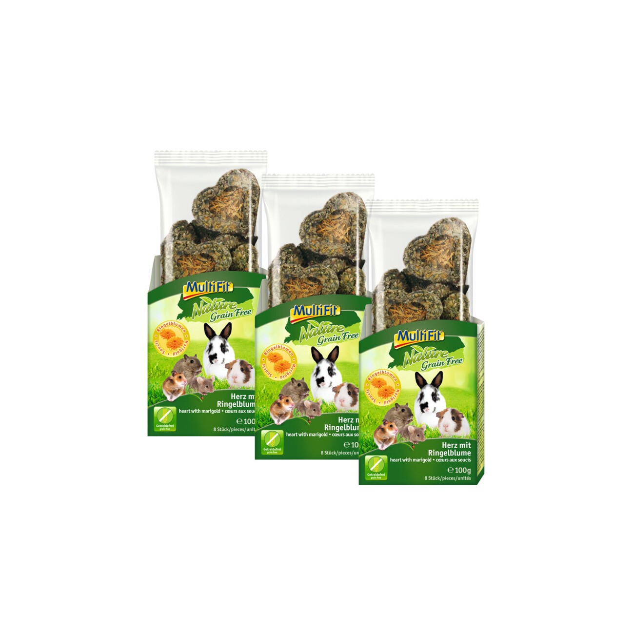 MultiFit Nature Grainfree Herz mit Ringelblume 3x100 g