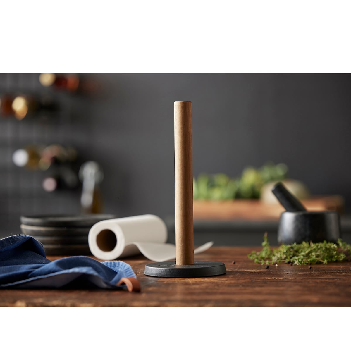 HOLM Kitchen Roll Holder Dia. 13 x 28 cm acacia