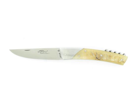 Thiers 11 cm CORNE de BELIER avec tire-bouchon Couteau de Poche le Thiers par Florinox