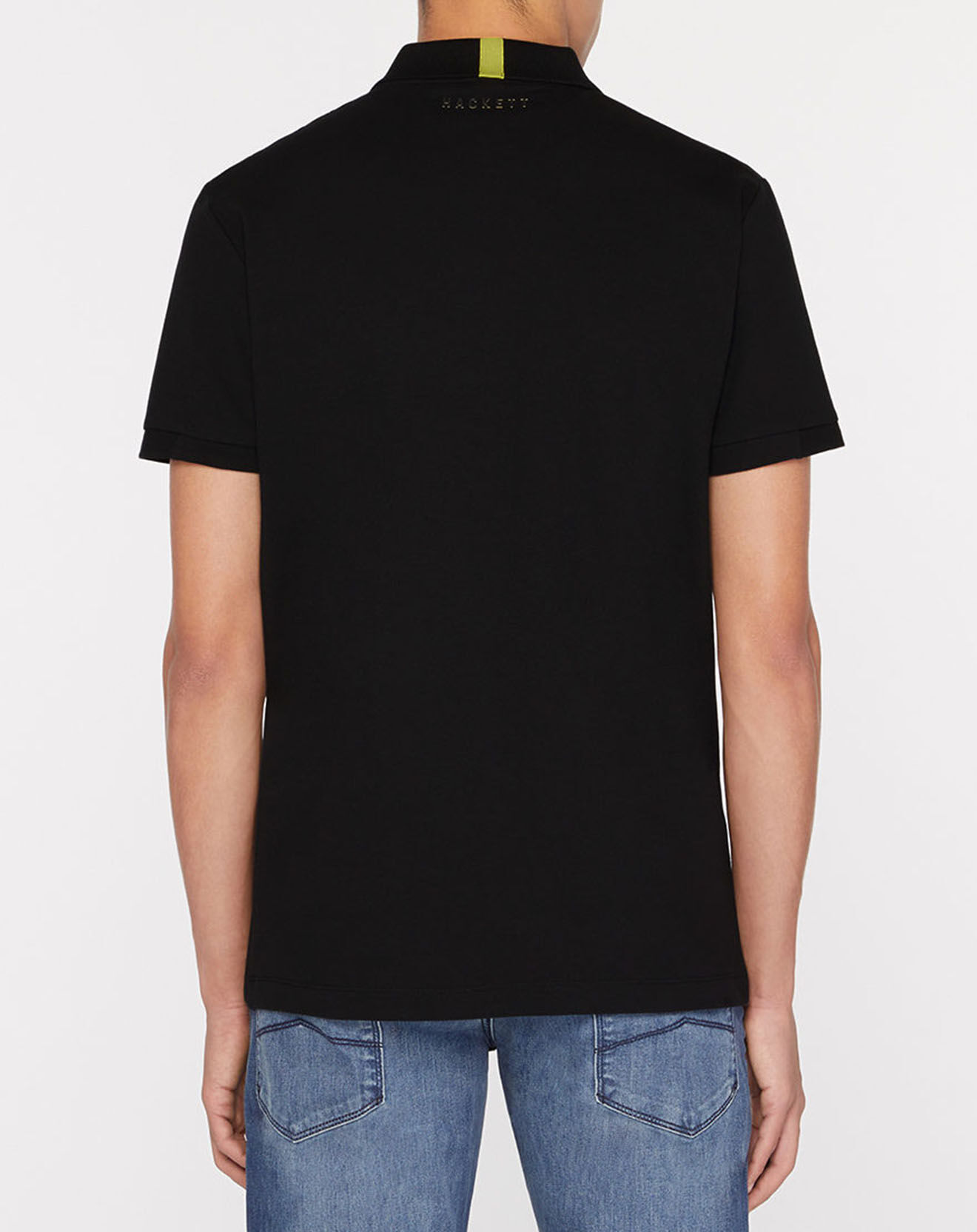 Hackett London Polo Slim Fit zippé Aston Martin Racing body bisoter noir